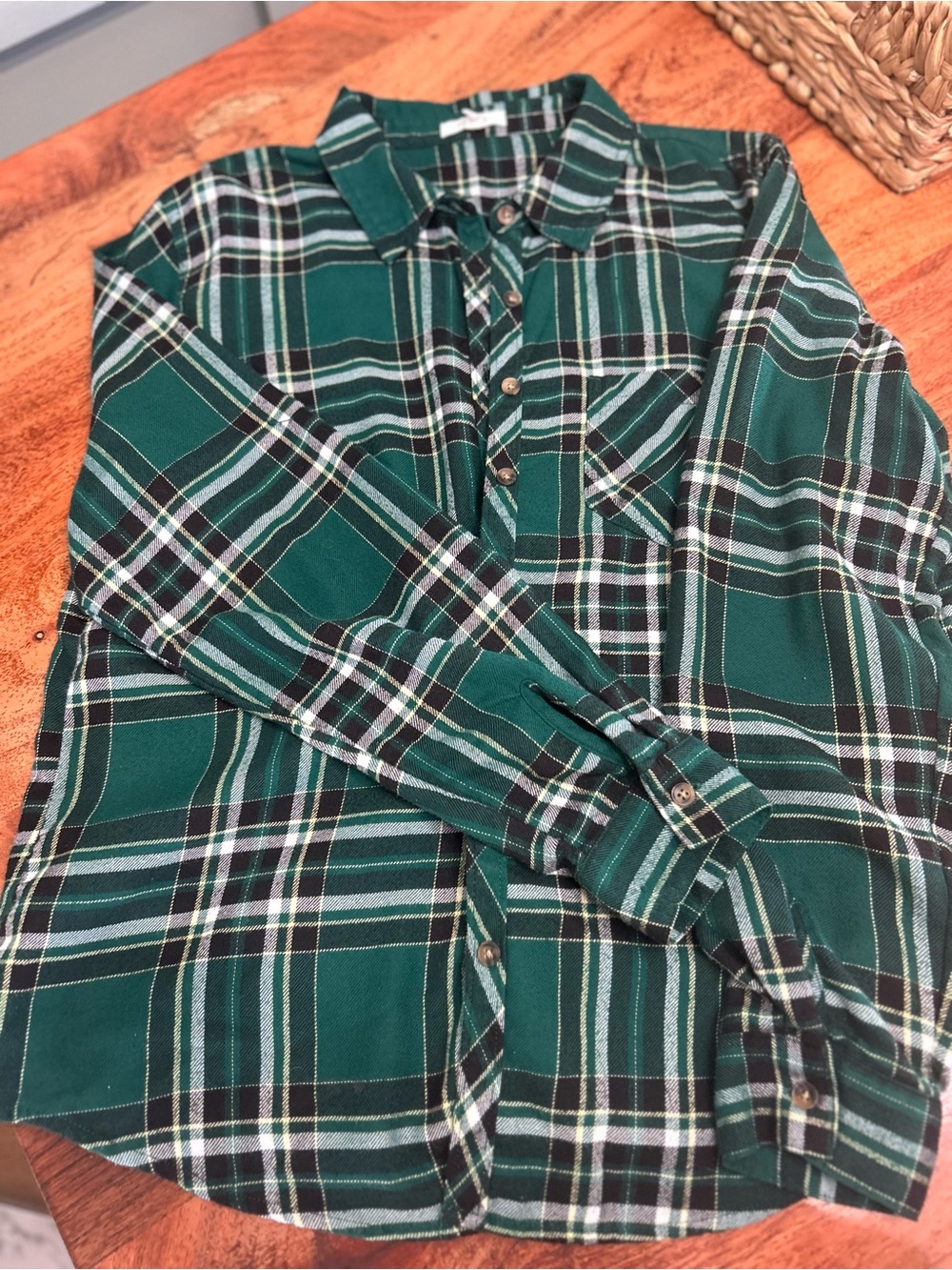 Maurices Green Plaid flannel Shirt